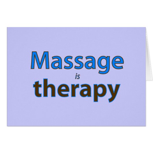 Massage is therapy cards (Front Horizontal)