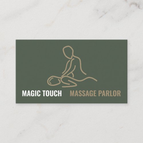 Massage Logo Massage Therapist Business Card