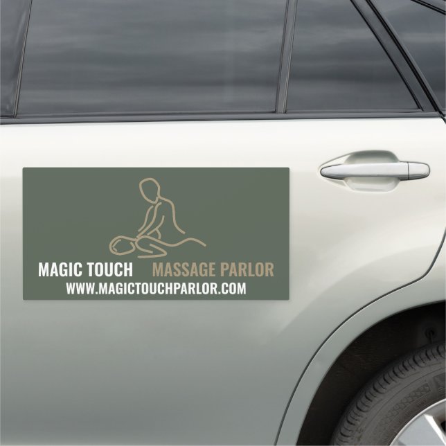 Massage Logo, Massage Therapist Car Magnet (In Situ)