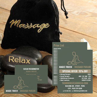 Massage Logo, Massage Therapy, Massage Parlor Flyer