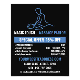 Massage Logo, Massage Therapy, Massage Parlor Flyer