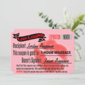 MASSAGE Love Coupon (Standing Front)