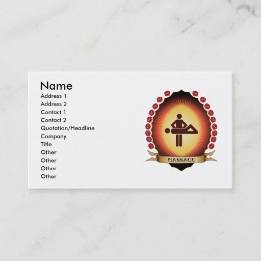 Customizable Massage Mandorla Business Card Template
