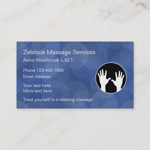 Massage Modern Business Cards