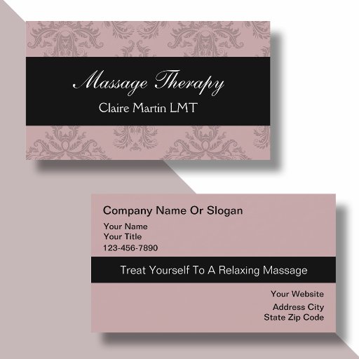 Customizable Massage Business Cards