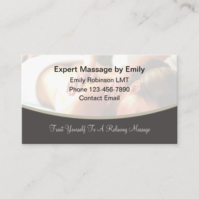 Massage Modern Business Cards (Front)