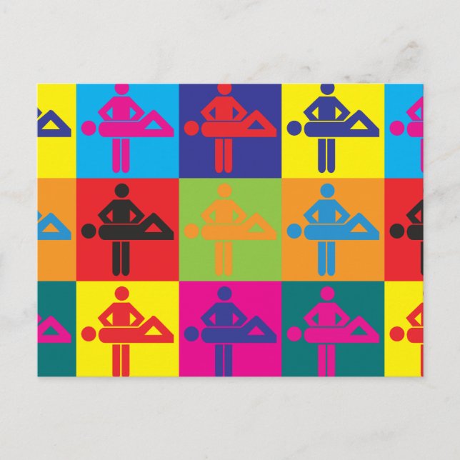 Massage Pop Art Postcard (Front)