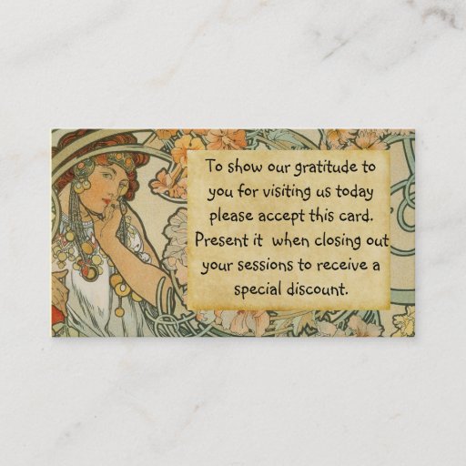 Customizable Massage: preferred client card business card