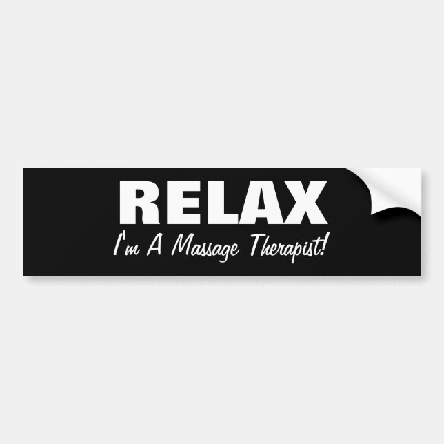 Massage Relax (customizable) Bumper Sticker (Front)