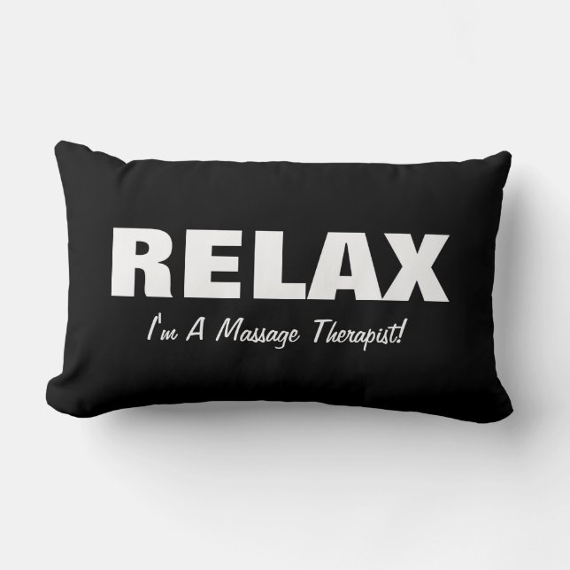 Massage Relax (customizable) Lumbar Pillow (Front)