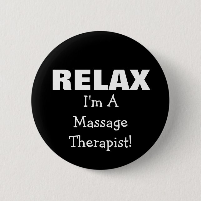 Massage Relax (customizable) Pinback Button (Front)