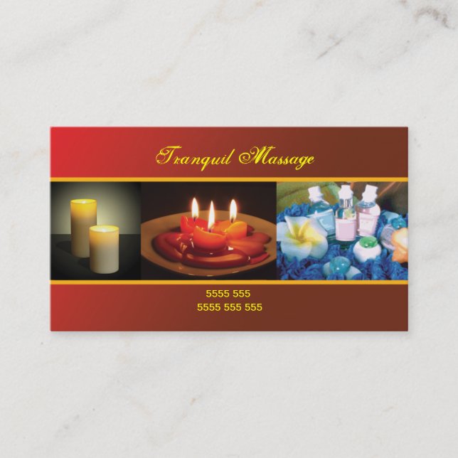 Massage/Relaxation Business Card (Front)