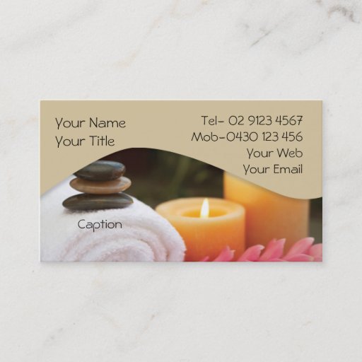 Customizable Massage/Relaxation Business Card