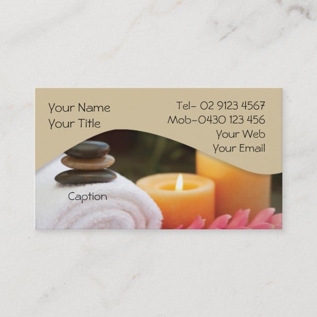 Massage/Relaxation Business Card (Front)