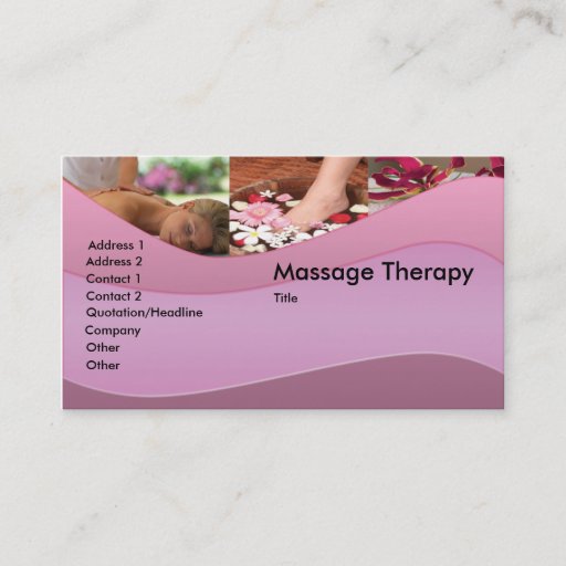 Customizable Massage/Relaxation Business Card