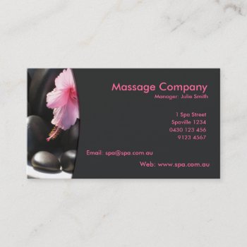 Massage/relaxation Business Card by Ezycardz at Zazzle