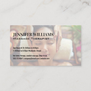 Massage   Relaxation Spa Resort Business Card