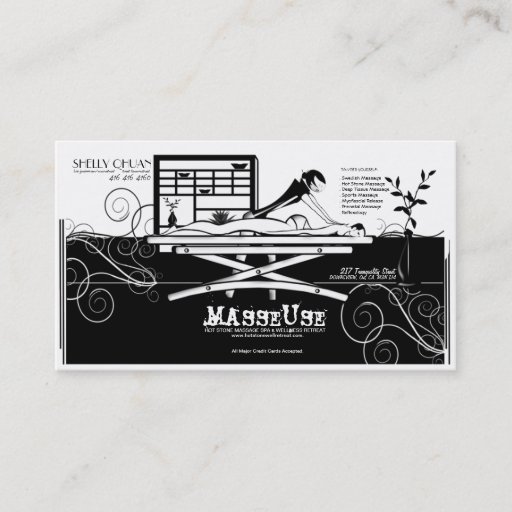 Customizable Massage Salon/Therapist/Masseuse Business Card