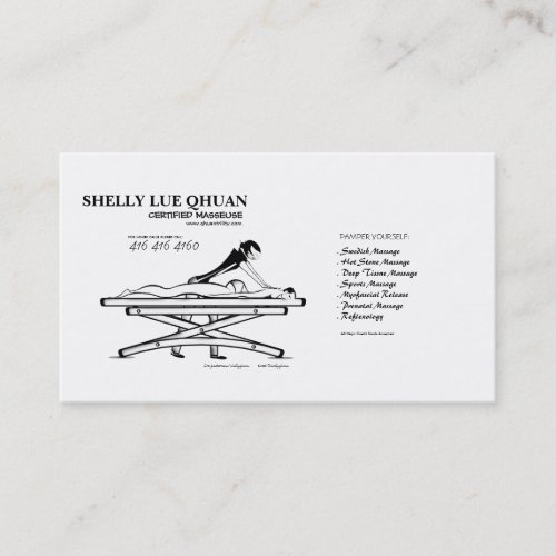Massage Salon/Therapist/Masseuse Business Card