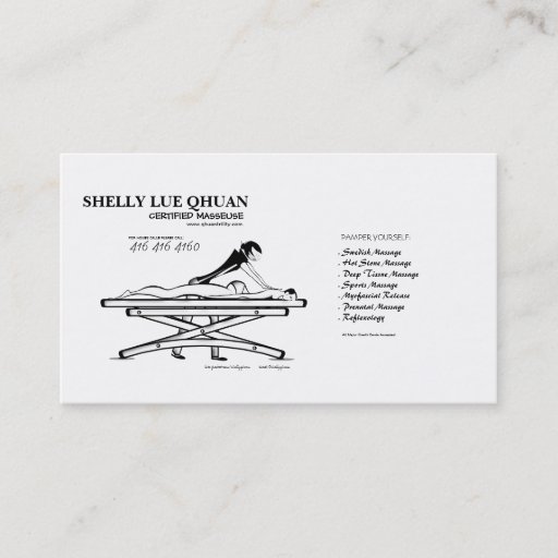 Customizable Massage Salon/Therapist/Masseuse Business Card