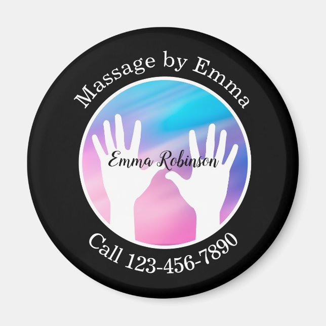 Massage Service Customer Business Magnets (Front)