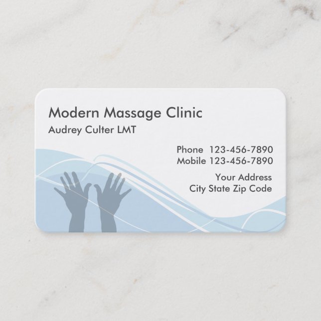 Massage Services Modern Businesscards Business Card (Front)