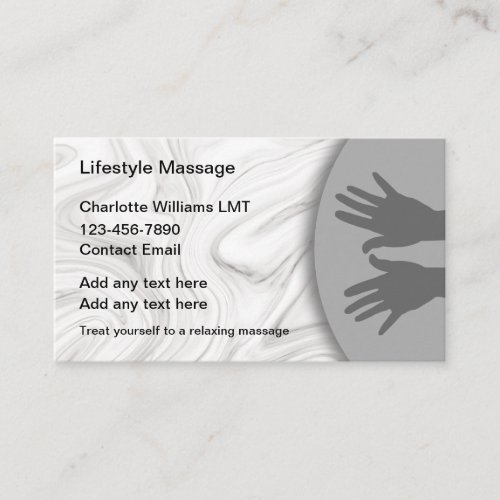 Massage Services Trendy Business Cards