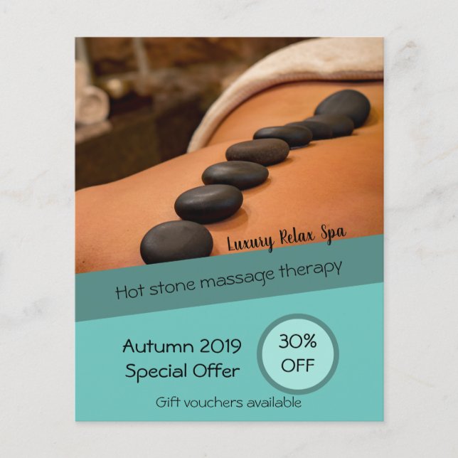 Massage Spa business leaflet discount offer Flyer (Front)