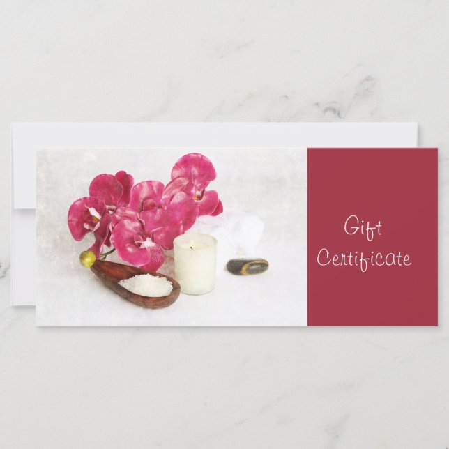 Massage Spa gift certificate (Front)
