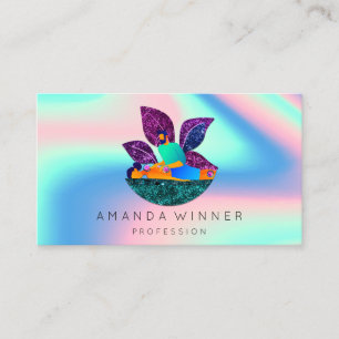 Massage Spa Wellness Custom Logo Holographic Appointment Card