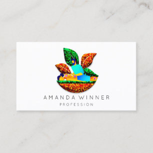 Massage Spa Wellness Glitter Logo Lotus SPA Appointment Card