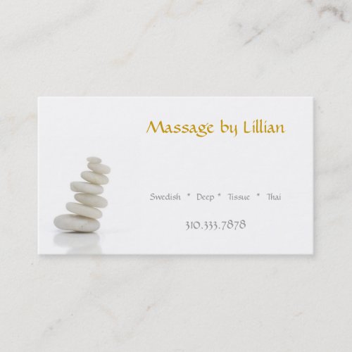 Massage Stones II Business Card