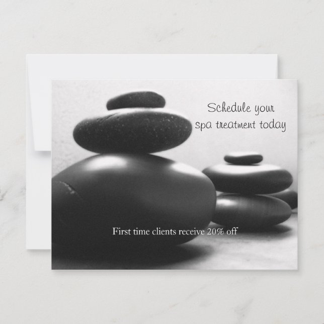 Massage Stones Invitation (Front)