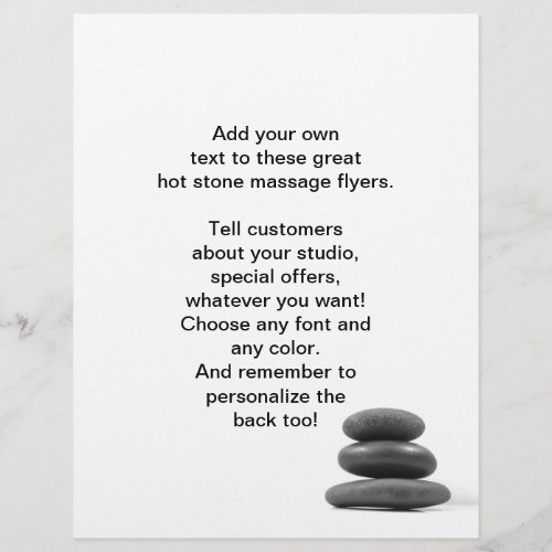 Massage Stones Photo Flyer