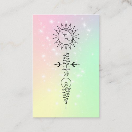  Massage Sun Woman _ Moon Nirvana Yoga Reiki Business Card