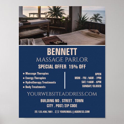 Massage Tables Massage Therapy Massage Parlor Poster
