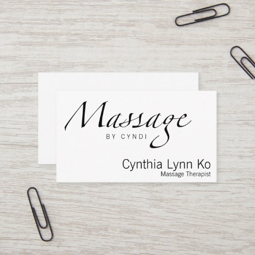 Massage Text Business Cards