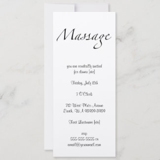 Massage Text Invitation