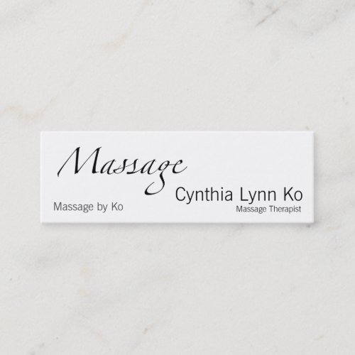 Massage Text w/ AMTA Business Card Templates