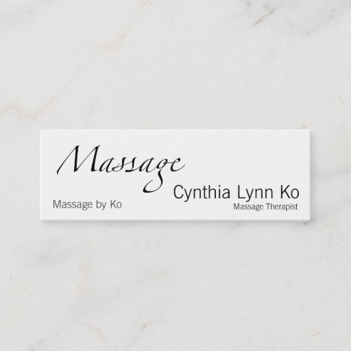 Customizable Massage Text w/ AMTA Business Card Templates