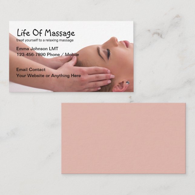 Massage Theme Business Cards Modern Design (Front/Back)