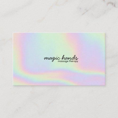 Massage Therapist Any ProductService Holographic Business Card