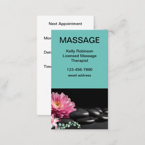 Massage Therapist Appointment Business Cards