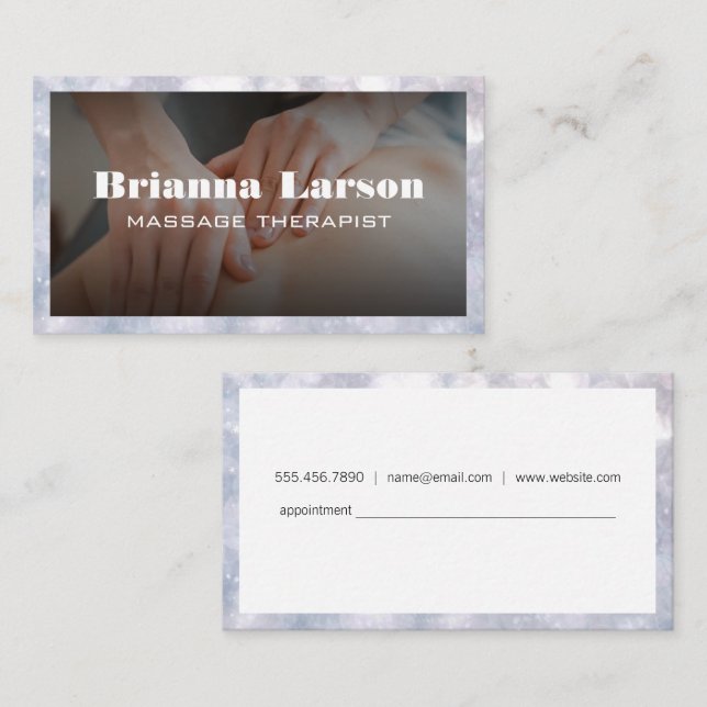 Massage Therapist | Appointment Card (Front/Back)