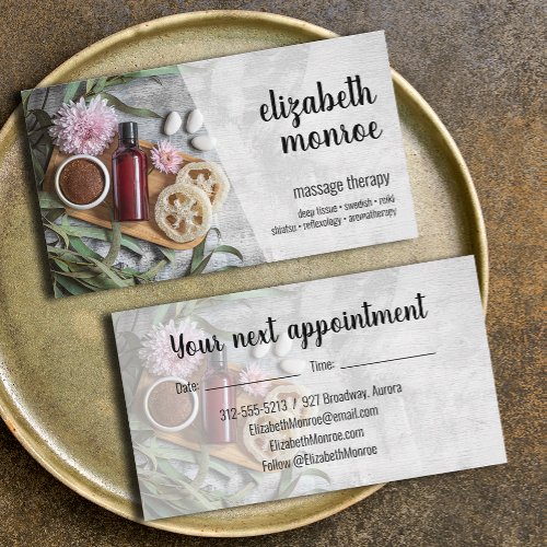 Massage Therapist Appointment Card