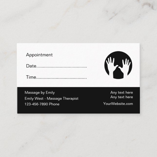 Massage Therapist Appointment Reminder (Front)