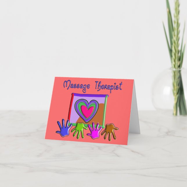 Massage Therapist Artsy & Funky Notecards (Front)