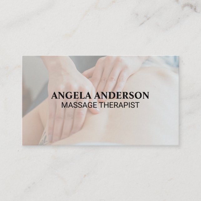 Massage Therapist | Back Massage Business Card (Front)