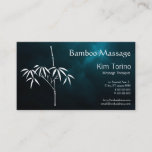 Massage Therapist Bamboo Dark Clouds Appointment Business Card
