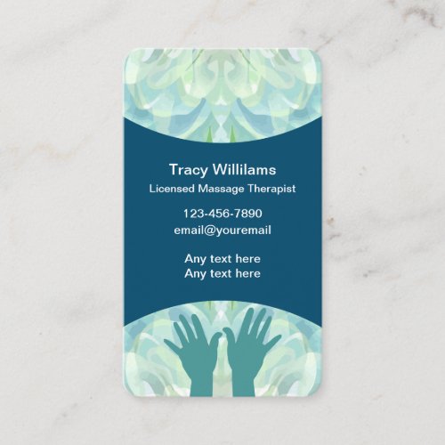 Massage Therapist Beautiful Business Cards Design
